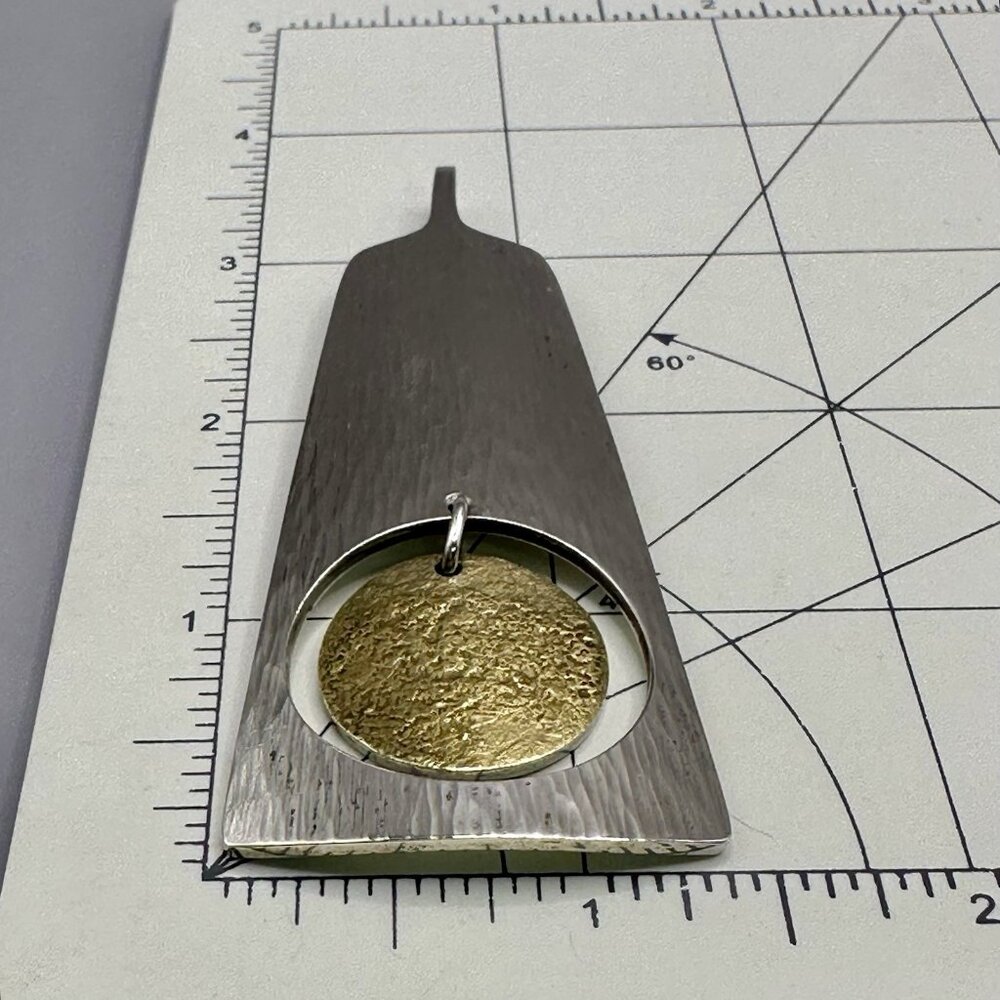 Hans Hansen Denmark #367 Kinetic Pendant 925S Sterling Silver Modernist Signed - Picture 14 of 15